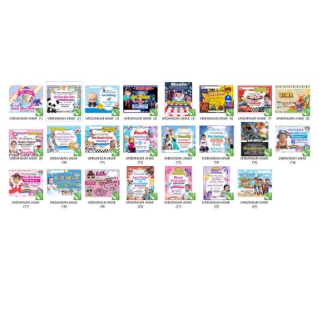 Desain Undangan Khusus Anak CDR Ulang Tahun, Aqiqah