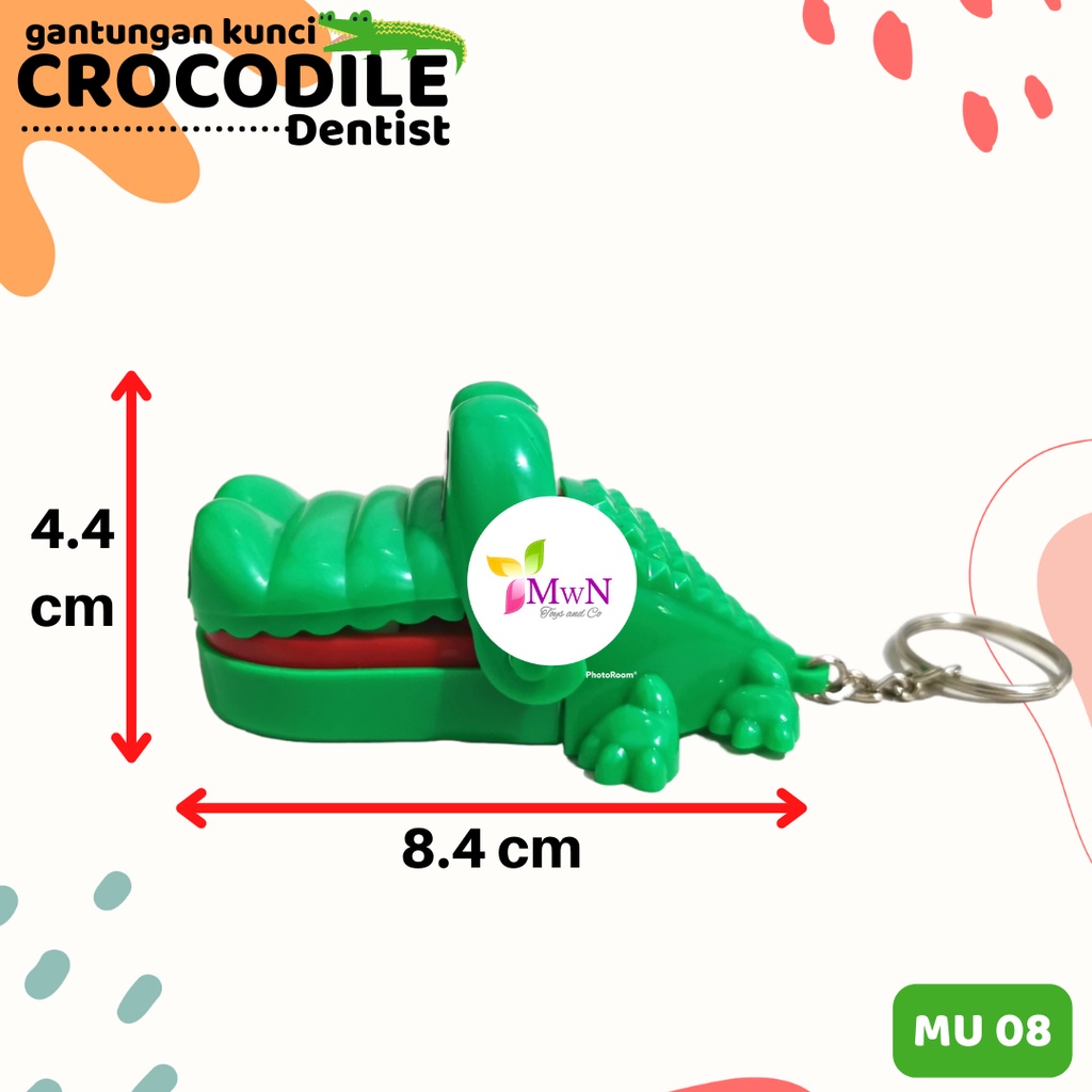 MWN Mainan Gantungan Kunci Crocodile Dentist Game Mini MU08