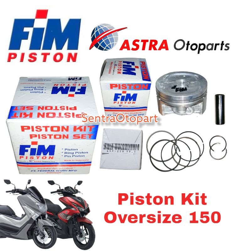 Piston seher kit nmax155 nmax 155 oversize 150 fim