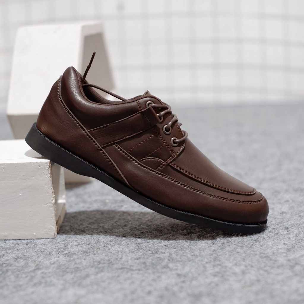 SEPATU CASUAL PRIA BERTALI PANSUS PORMAL COWOK DEWASA KULIT ASLI DE/sepatu formal pria // slip on