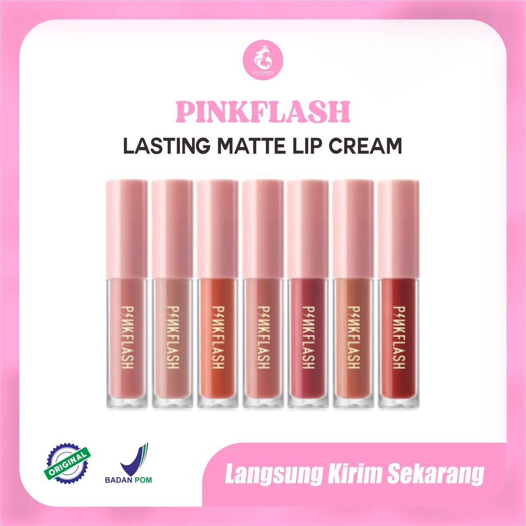 PINKFLASH Lasting Matte Lip Cream | Lipcream | Pink Flash | BPOM PF-L01