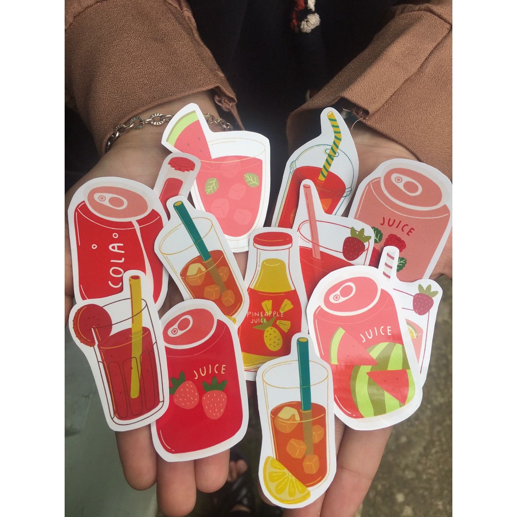 

STARLY - STIKER JUS/STIKER MINUMAN /STIKERMINUM/STIKERLUCU
