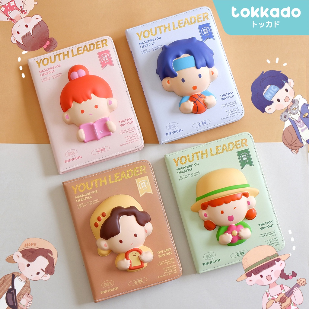 

TOKKADO Youth Leader Squishy Notebook Agenda Buku Catatan Anak Lucu