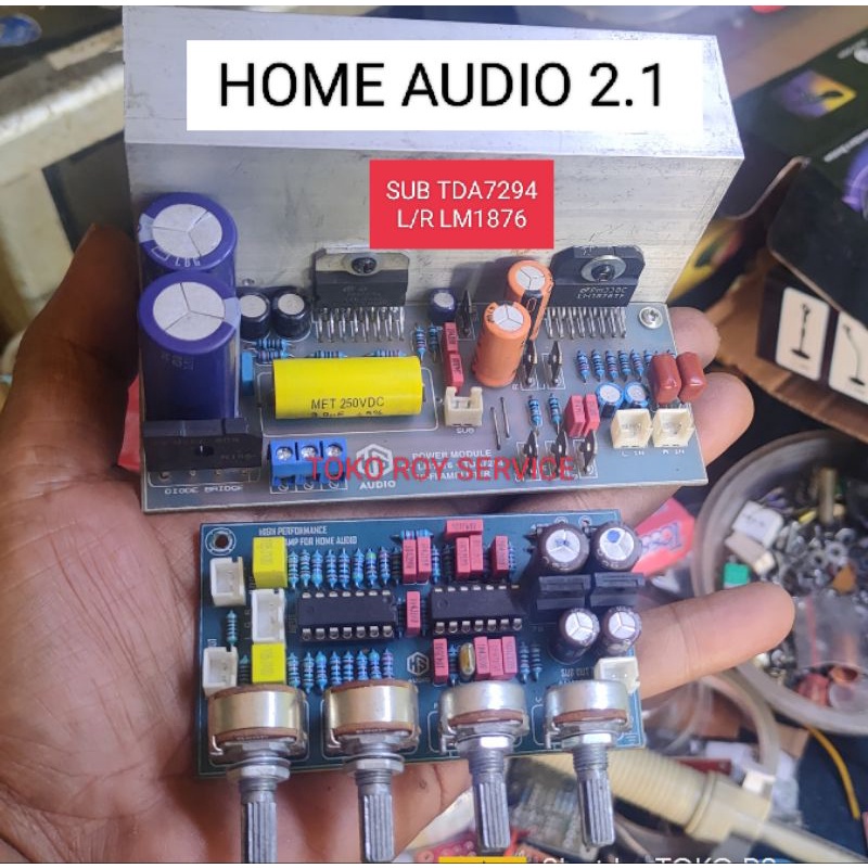 Audio 2.1 tda7294 lm1876 power amplifier home audio baca deskripsi