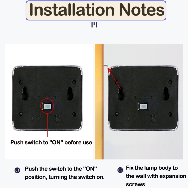 [Unggulan] Lampu Dinding Solar 2led ],Smart Sensing Automatic Switch Lamp, Cahaya Putih Efek Pencahayaan Hangat Penerangan Hias,Lampu Injak Dinding Pintu Teras Taman Outdoor Waterproof