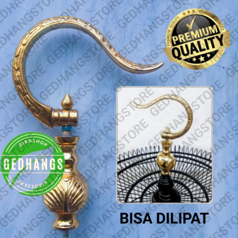 cantolan gantungan pion lipat cungkok gold fullset pion daun