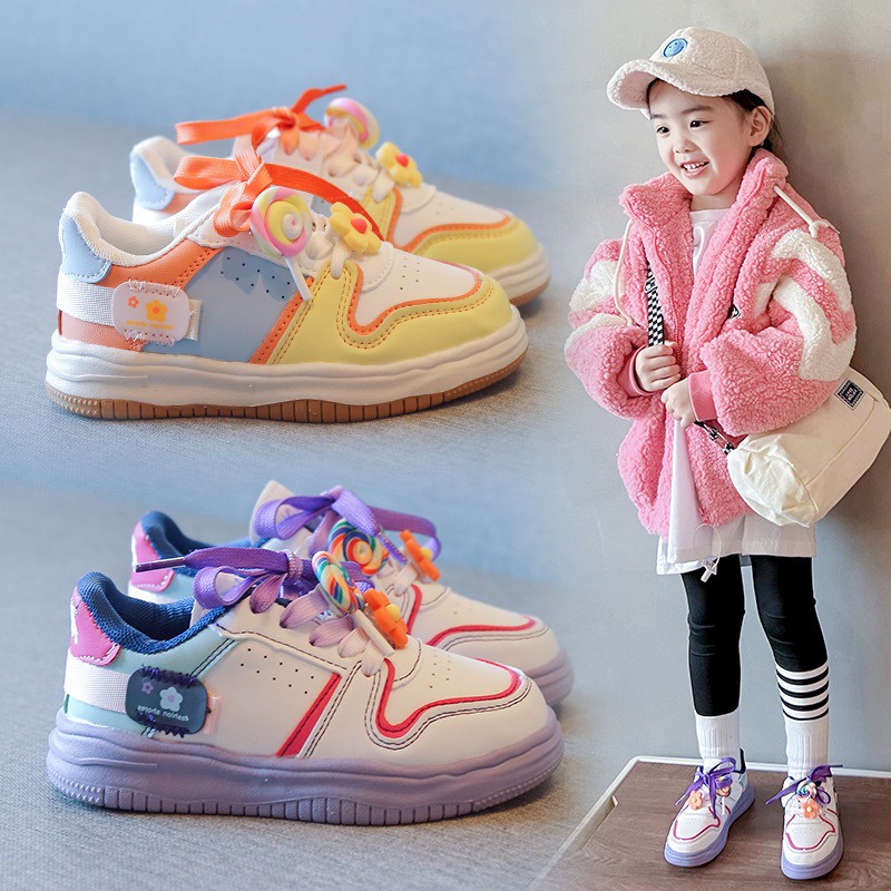 Sepatu Sneaker Anak Perempuan Import / Sepatu Kets Olahraga Lolipop / FREE DUS