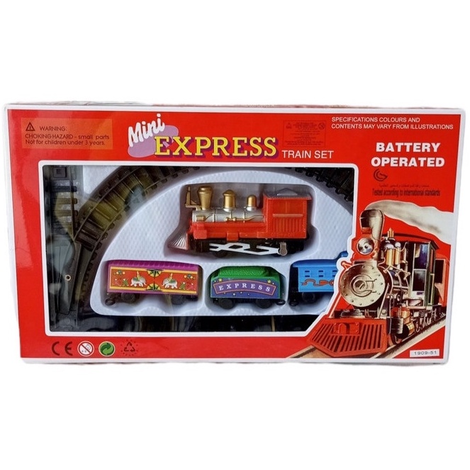 Kereta Mini Express Train Set / Mainan Kereta Berjalan 1909-51