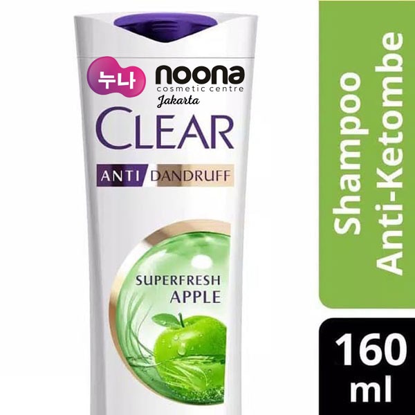 CLEAR SHAMPOO ANTI KETOMBE SUPERFRESH APPLE 160ML -NJ