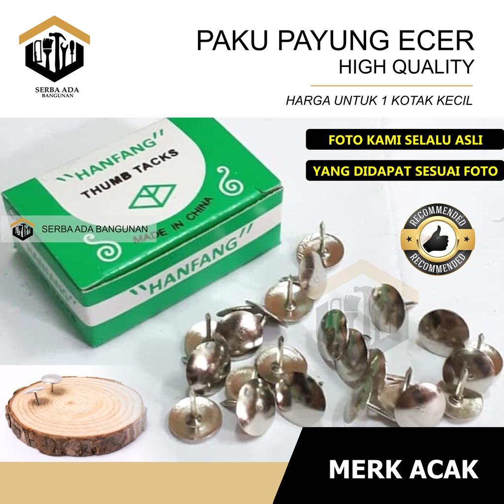 PAKU pinus / Pines Paku Payung Serbaguna Tajam nancep Harga per 1kotak kecil TERMURAH Kualitas bagus