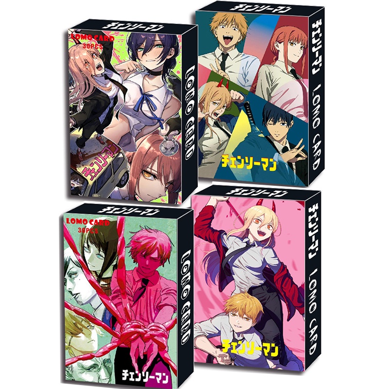 30pcs /Pack Anime Chainsaw Man Photocards 2022kartu Lomo Baru Denji Makima Aki Hayakawa Power Pochita Postcards Cetak Foto Hadiah Ulang Tahun In Stock New Arrival LY