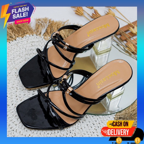 Sandal Heels Slide Wanita [Chunky Heel ] Sandal Haihils High Heels Wanita Terbaru 2022 Kondangan Sen