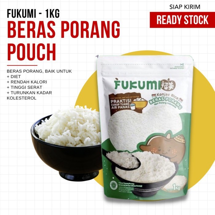 Fukumi Beras Porang Pouch - 1kg - FUKUMI BERAS