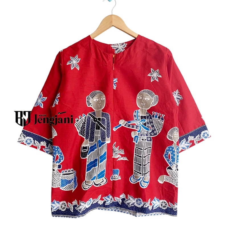 Blouse Batik Motif Mbok Jamu Gendong (Blus Abg)