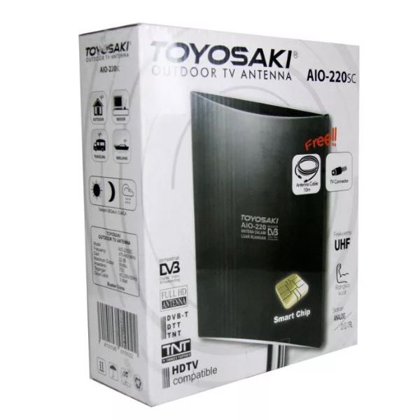 Antena TV Digital Toyosaki HDTV Box AIO-220 S bisa Gantung dinding