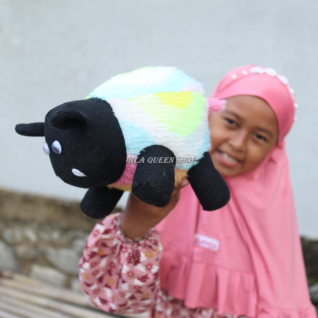 BONEKA KAMBING OB PELANGI, MURAH, LARIS, LEMBUT