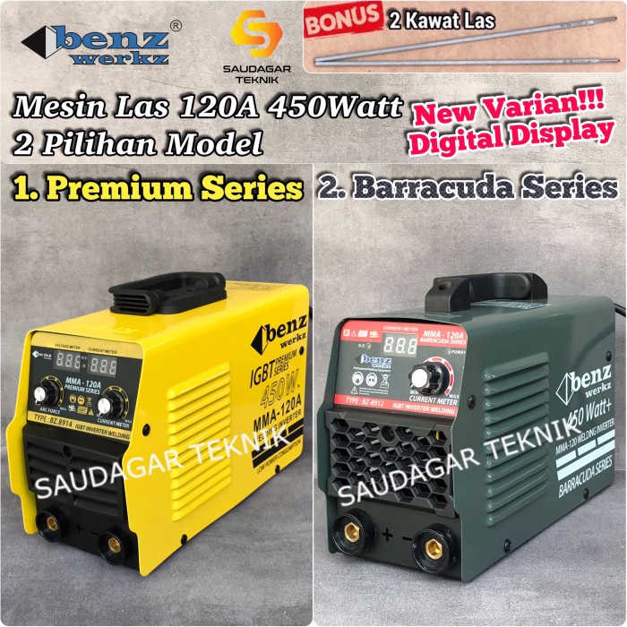 Mesin Las 120A 450 Watt Benz Trafo Las Inverter Hemat Listrik 450 Watt