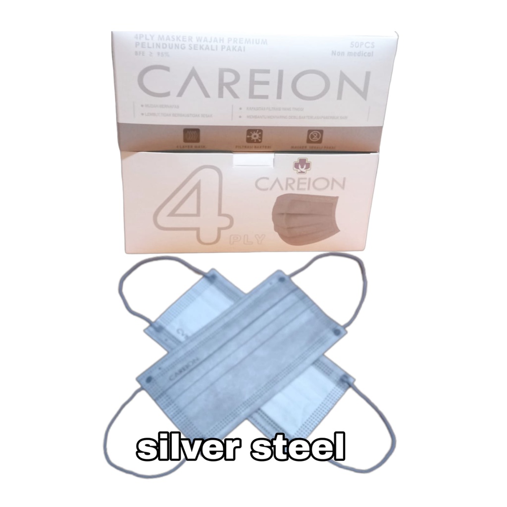 MASKER 4PLY CAREION isi 50pcs Face Mask EARLOOP 4 Ply