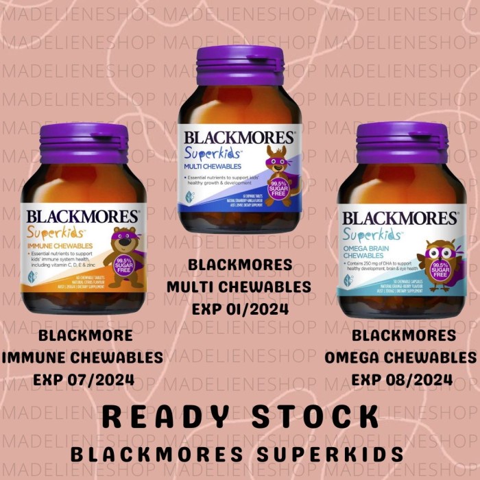 BLACKMORES SUPERKIDS IMMUNE / OMEGA BRAIN / MULTI CHEWABLES