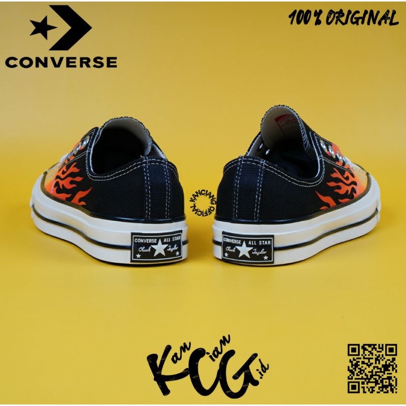 Converse Chuck Taylor 70S Low Flame Black Red''