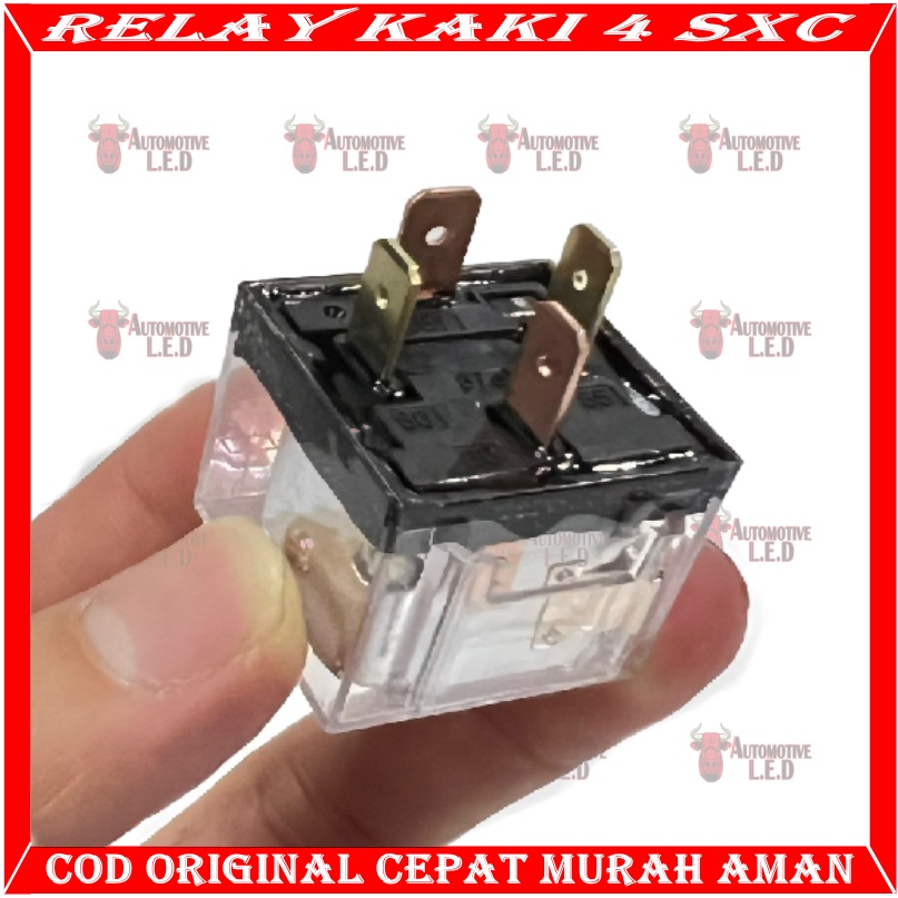 ORIGINAL RELAY KLAKSON 12 VOLT 80 AMPER PREMIUM QUALITY / Alarm Transparan Universal 12 Volt