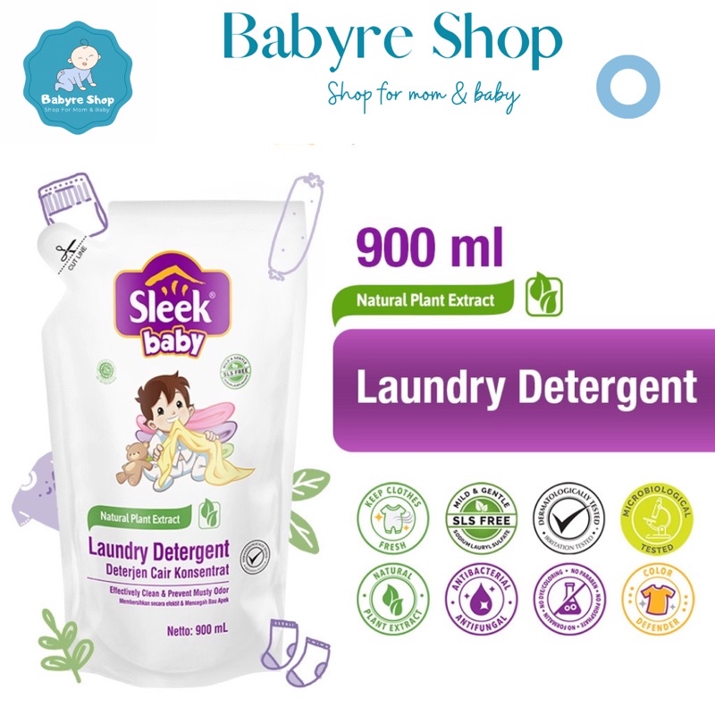 Jual Sleek Baby Laundry Detergent Refill 900ml | Shopee Indonesia