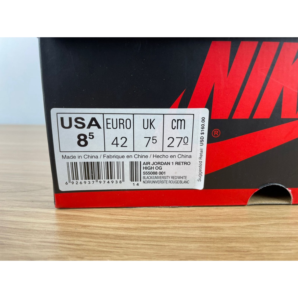 Jordan1 High Banned Bred, 100% Real Pic.