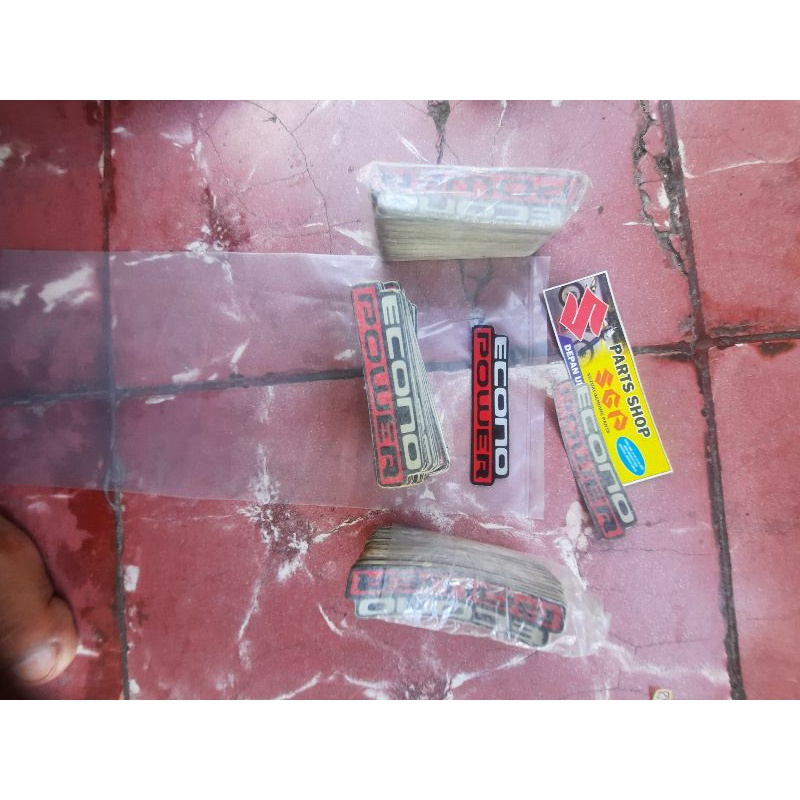 

stiker sticker econo power laminasi kualitas bagus