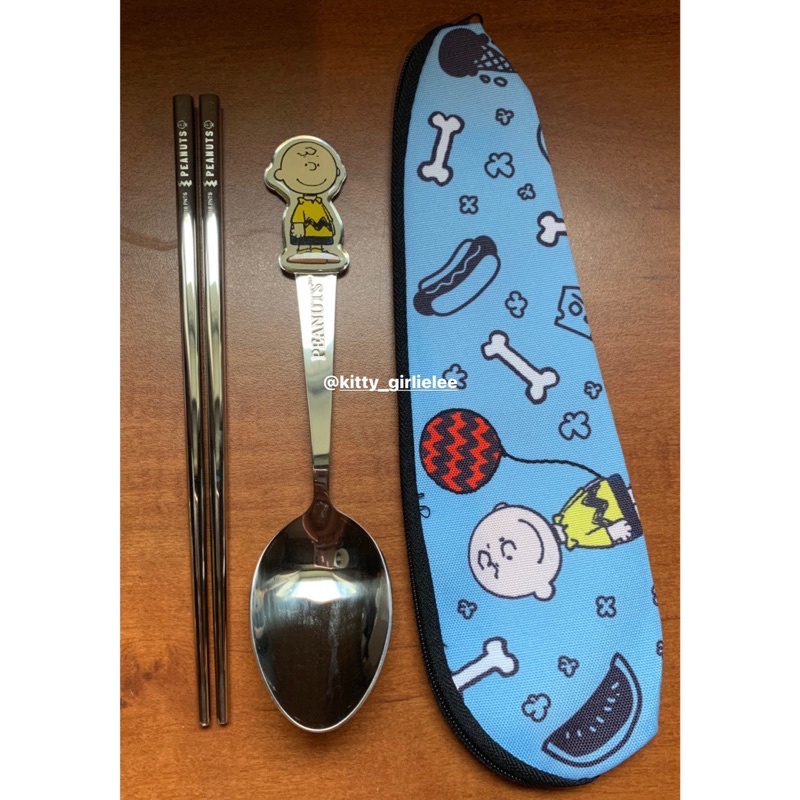 sendok sumpit snoopy set/cutlery set snoopy origina