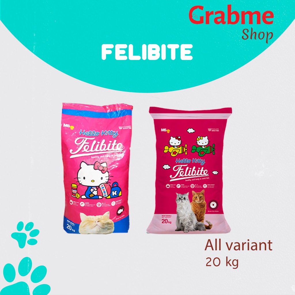 Makanan Kucing Felibite Hello kitty 20kg Kemasan dalam Freshpack 500gr ( GRAB GOSEND )