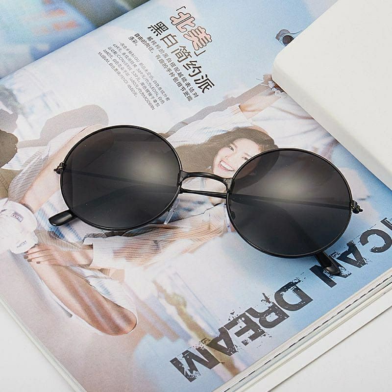 Kacamata Hitam Boboho Pria Wanita Bulat Retro K300 Super Keren Vintage Metal Sunglasses Import Korea Terlaris Terbaru Murah Harga Grosir Cod Surabaya