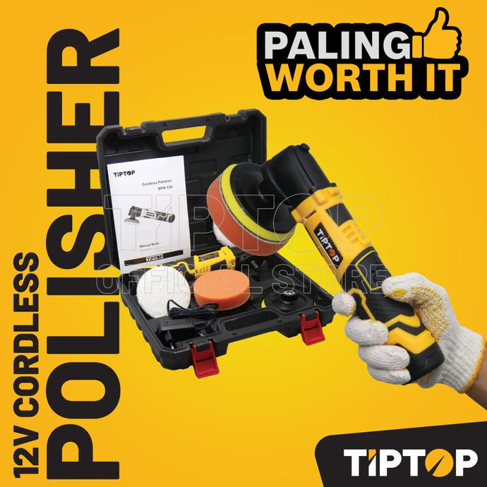 TIP TOP 4 inch Cordless Polisher / Mesin Pemoles 12V (BPR-120)