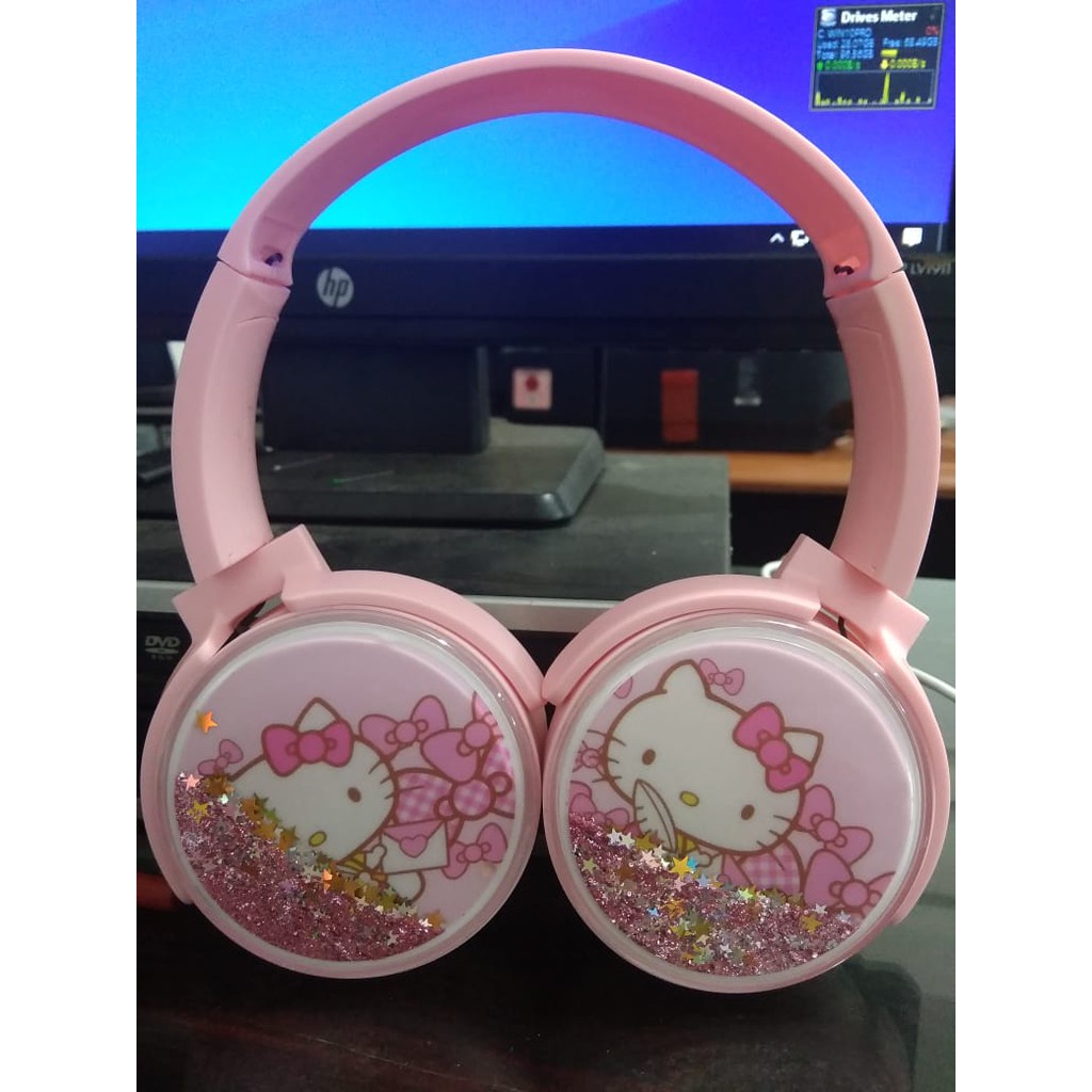 Headset Bluetooth Type 002 hellokitty Headphone karakter cartoon