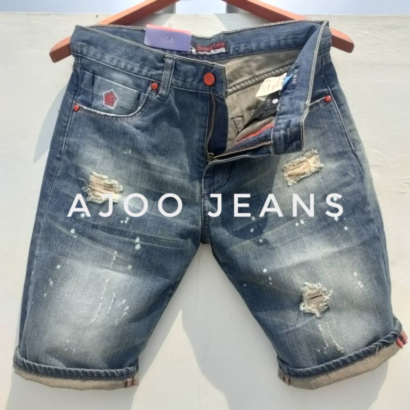 BRANDLEE Jeans - Celana Pendek Pria BrandLEE Jeans Sobek Bercak Original Premium Best Seller