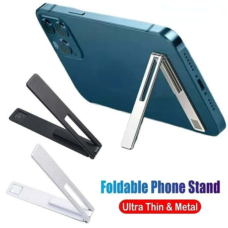 Portable Desktop Stand Meja Dudukan Ponsel Perekat Diri Universal Mini Phone Holder Ultra-light Invisible Magnetic Untuk iPad Mobile Phone Stand Rak Handphone