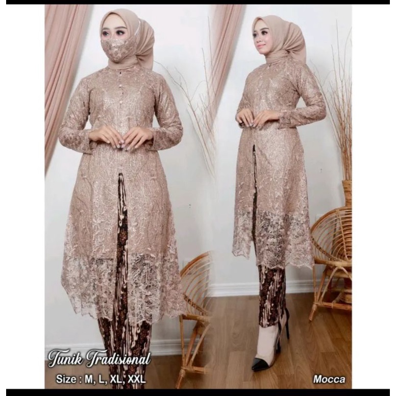 Kebaya Modern Tunik Tile Payet Kebaya Wisuda Hijab