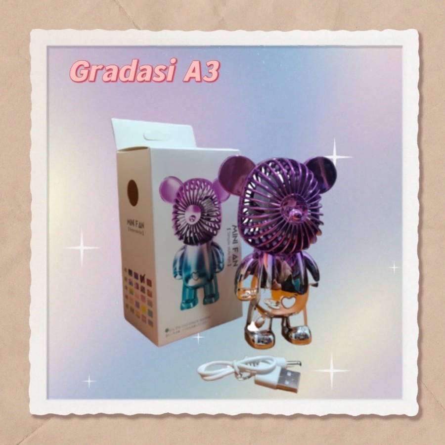 Kipas angin Portable / Kipas angin Meja BearBrick Kipas mini USB