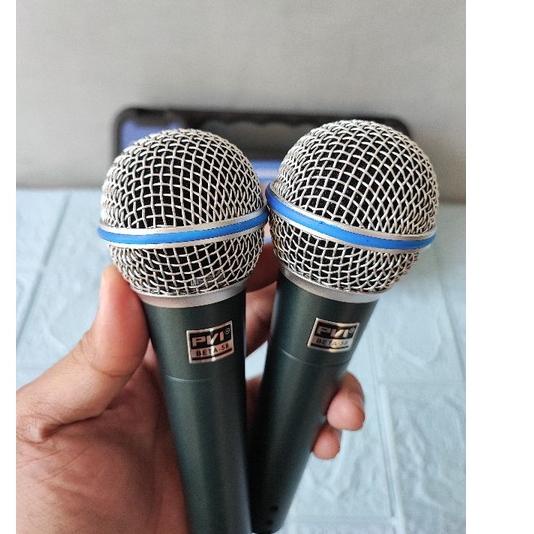 Sale Mic Dynamic PVI Beta58 Beta 58 Koper isi 2 Mic Tanpa Saklar Mik Vokal Kabel BETA-58 Microphone 