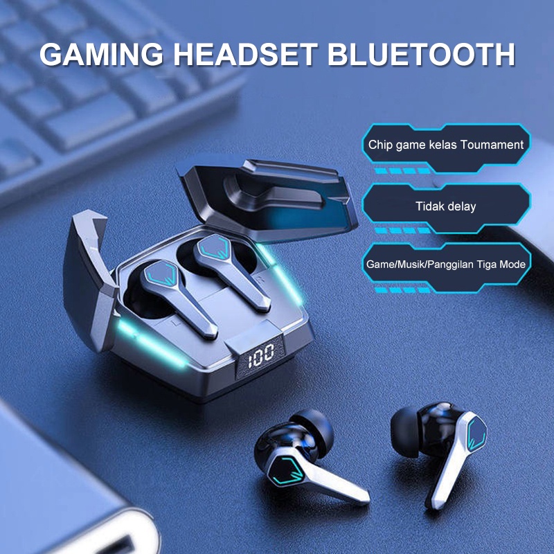 Headset Gaming Headset Bluetooth 5.1 Wireless Earphone Waterproof Low Latency Headset Gaming HIFI Stereo Sound Earphone Bluetooth with Mic Headphone