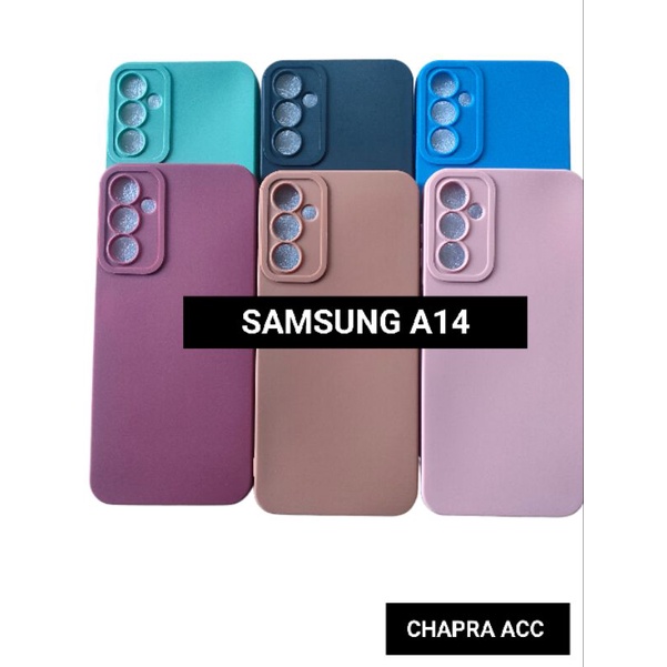 Soft case/slikon/kondom/case terbaru TYPE hp SAMSUNG A14 macaron pro camera/kamera