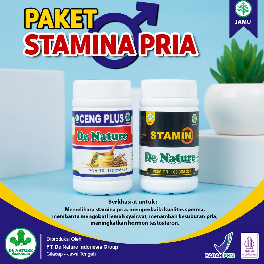 Paket Lengkap Obat Ejakulasi Dini ORIGINAL HERBAL DE NATURE Lemah Syahwat Stamina Pria Wanita