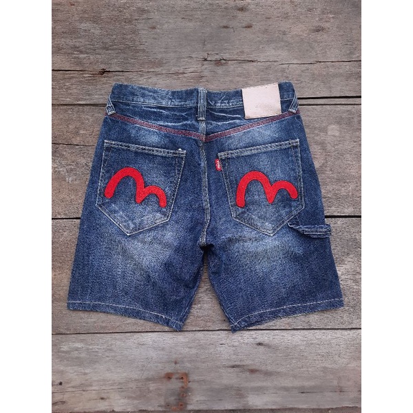 evisu jeans pendek size fit 31 second preloved