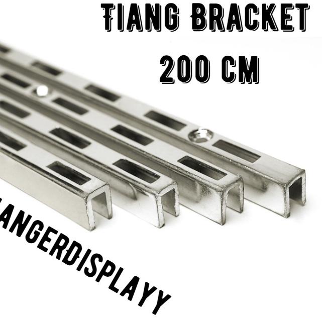 NEW PRODUCT Tiang Bracket Stainless 200 cm | Tiang Rel Bracket 2 Meter | Gantungan Baju Display ༄ 88