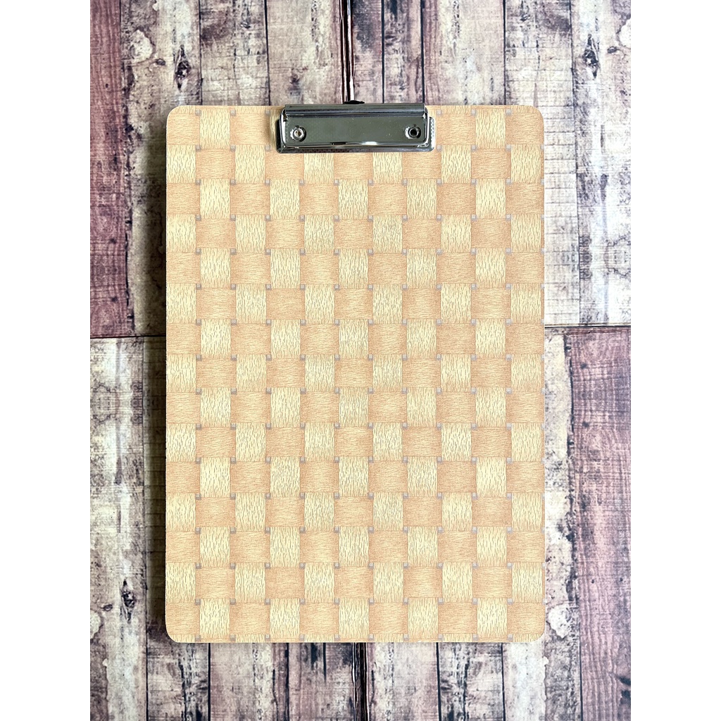 Clipboard Papan Kayu - Papan Ujian Kayu - Alas Ujian Ukuran Folio