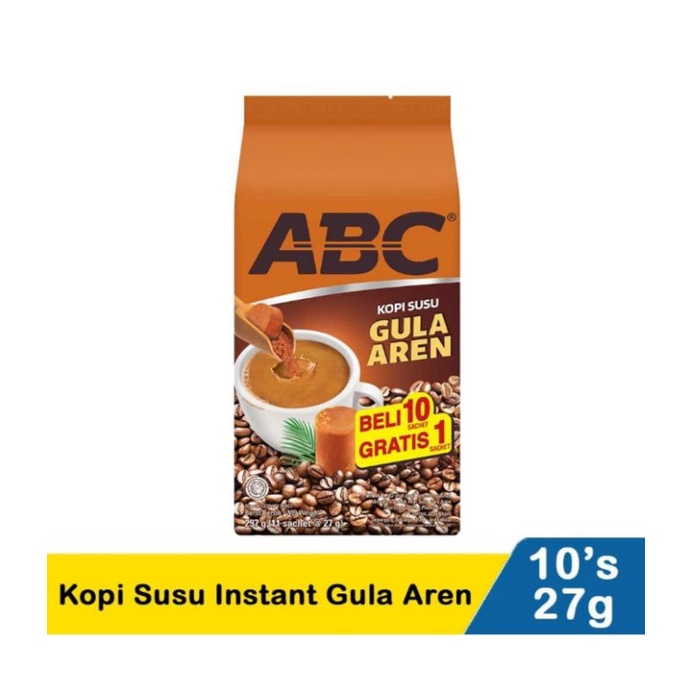 

abc kopi susu instant gula aren 10x27g