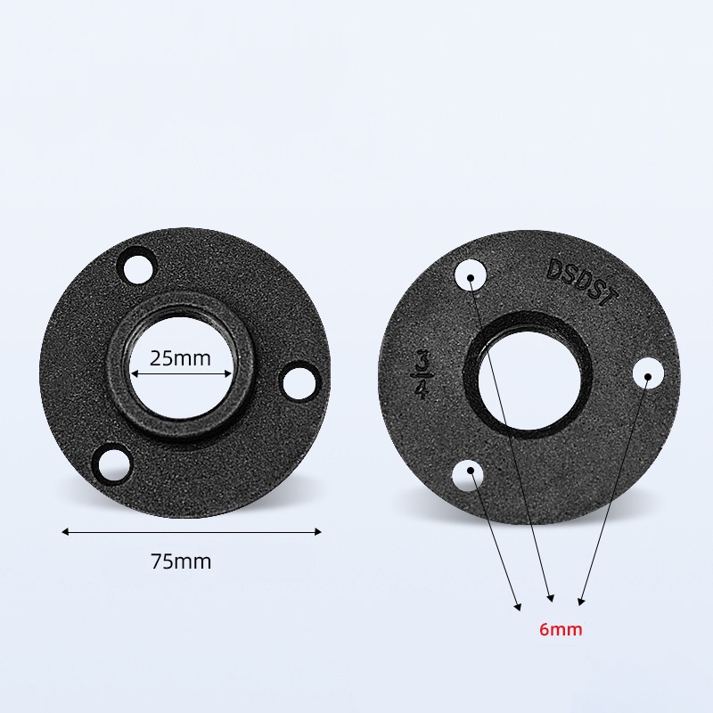 Flange Drat Fitting Floor Flange Besi Pipa Threaded Dinding Lantai Antik 1/2inch 3/4inch