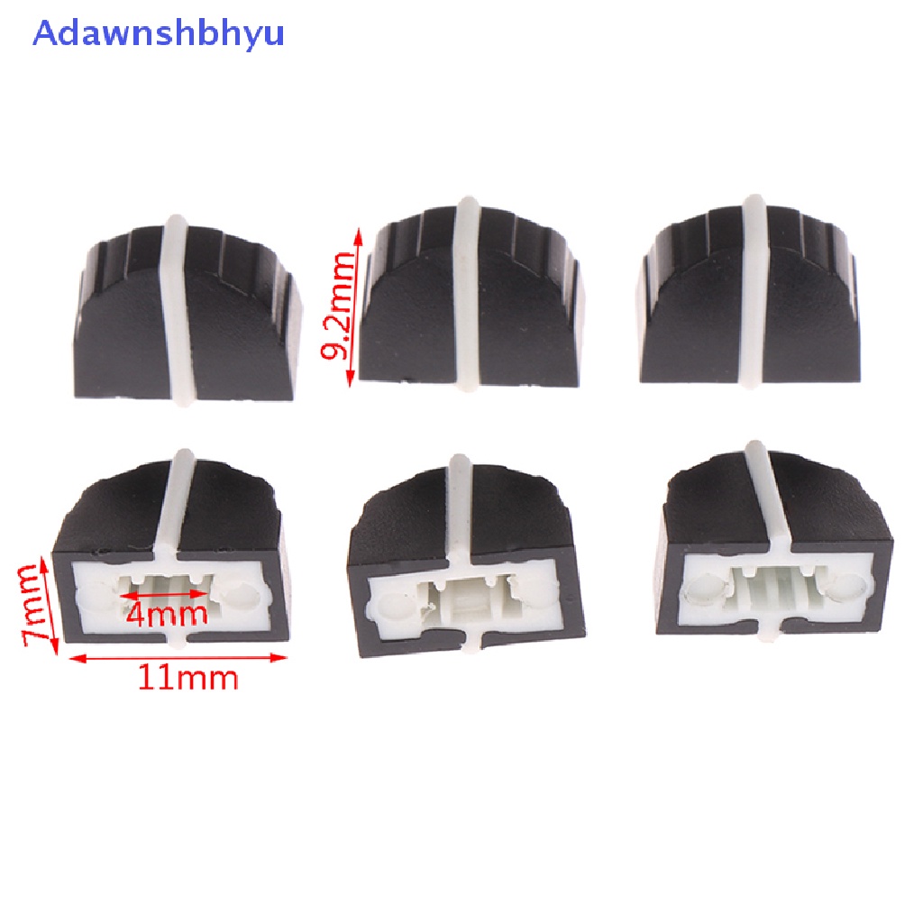 Adhyu 10pcs DBX2231 Equalizer Fader Cap 11MMX9MM Lubang 4MM Potensiometer Fader Knob Cap ID