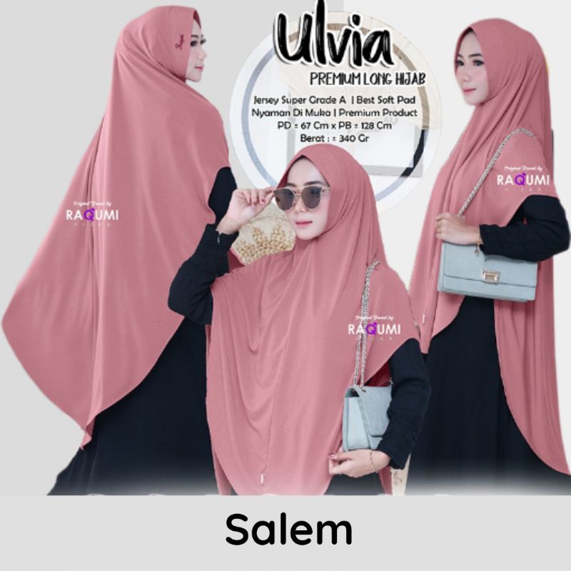 Hijab Instant Jilbab Kerudung Bergo Instan Ulvia Raqumi Terbaru Kekinian Jumbo Jersey Model Hamidah 