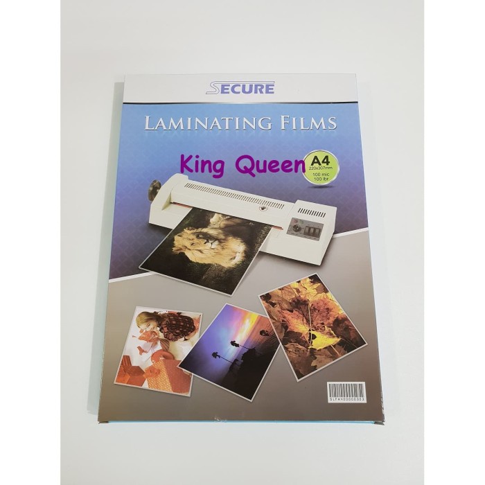 

PLASTIK LAMINATING SECURE UKURAN A4 100 MICRON LAMINATING FILM A4