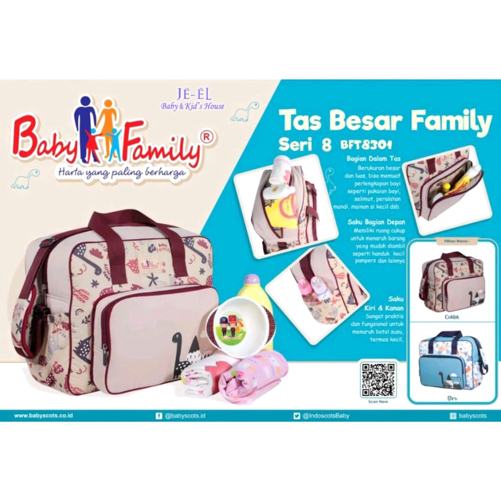 Baby Family Tas Bayi Bag Seri 8 Ukuran Sedang - BFT8201 Besar - BFT 8301